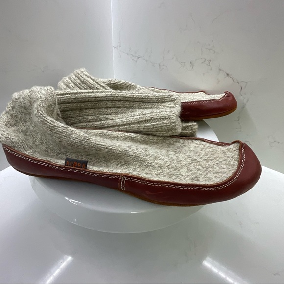 Acorn Comfort On Earth Gray Ragg Wool Leather Sole Slipper Socks 10.5-11.5 Men’s - Picture 5 of 9